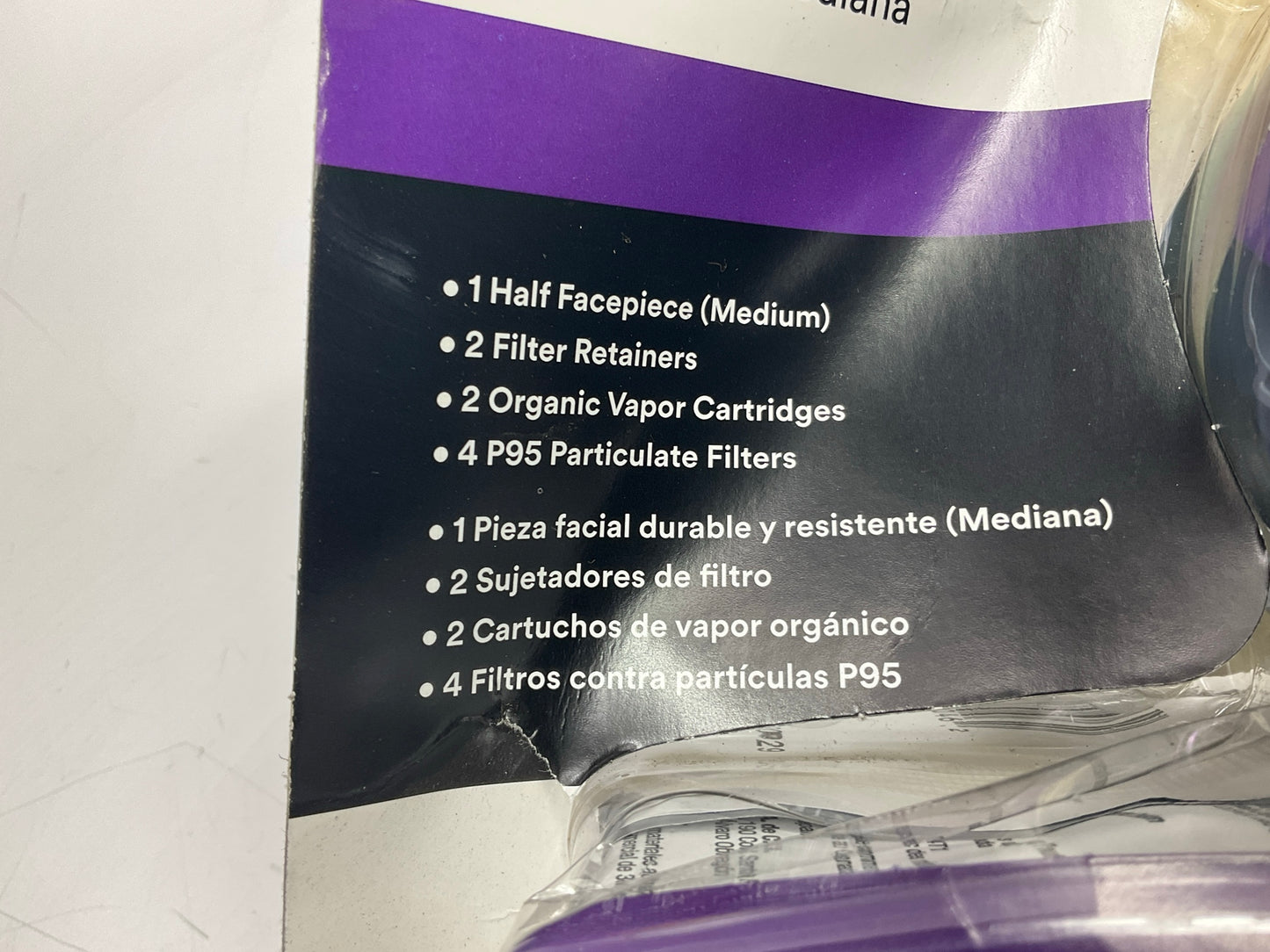 3M 37078 Half Facepiece Respirator Silicone Mask OV / P95 Size Medium 09-2029