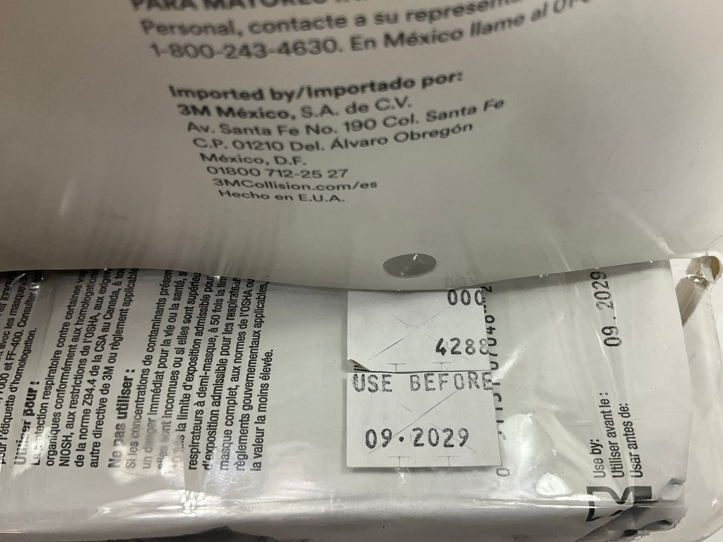 3M 37078 Half Facepiece Respirator Silicone Mask OV / P95 Size Medium 09-2029