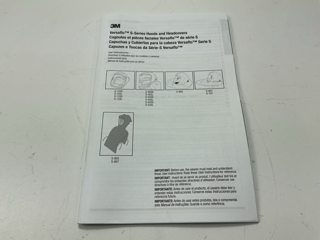 3M 37301 S-757 Versaflo Painters Hood Assembly With Inner Shroud & Head Strap