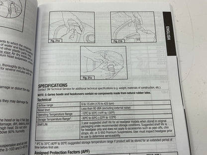 3M 37301 S-757 Versaflo Painters Hood Assembly With Inner Shroud & Head Strap