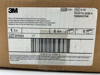 3M 37301 S-757 Versaflo Painters Hood Assembly With Inner Shroud & Head Strap