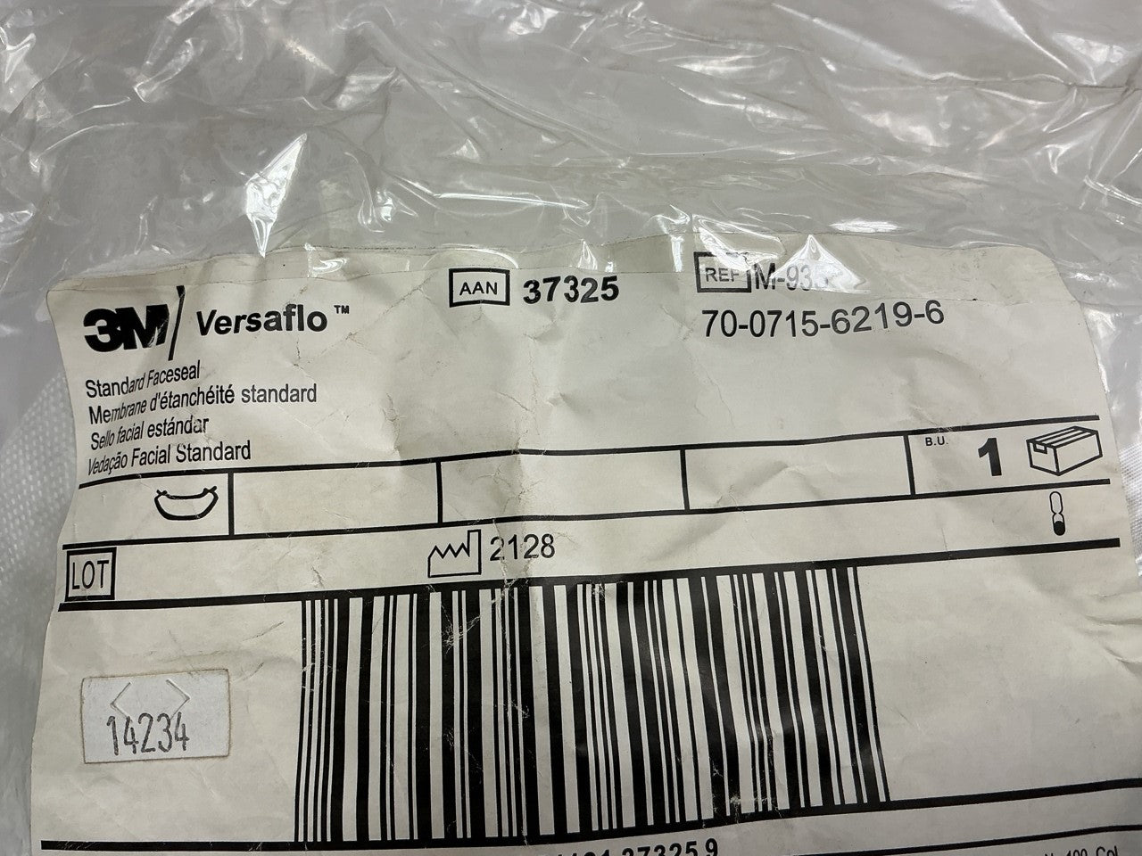 (4) 3M 37325 - Versaflo Replacement Standard Face Seal M-935 Face Shield Seal