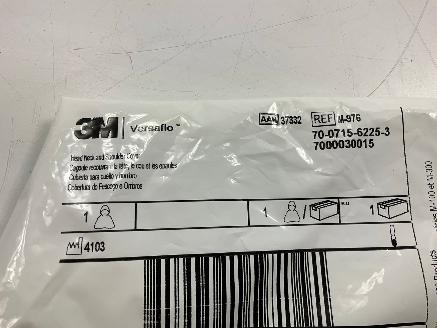 3M 37332 Versaflo Head Neck And Shoulder Cover M-976