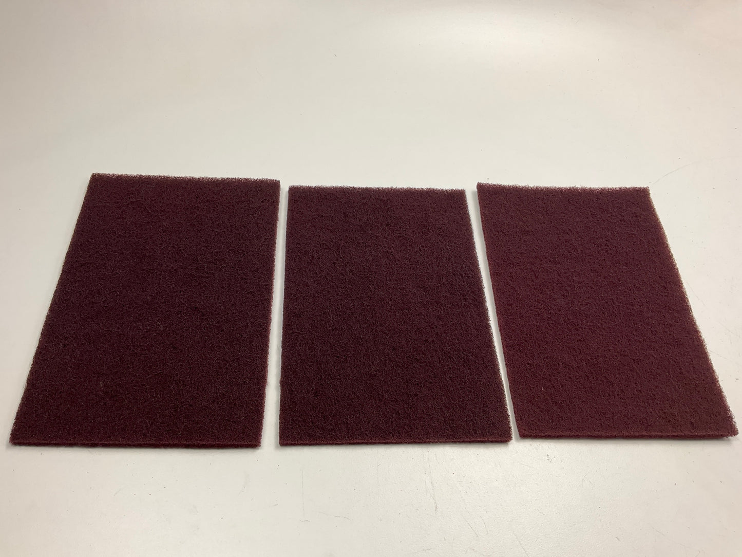 3M 37447 Red Maroon Scotch Brite General Purpose Hand Scuff Pad, 3 Pads Per Pack
