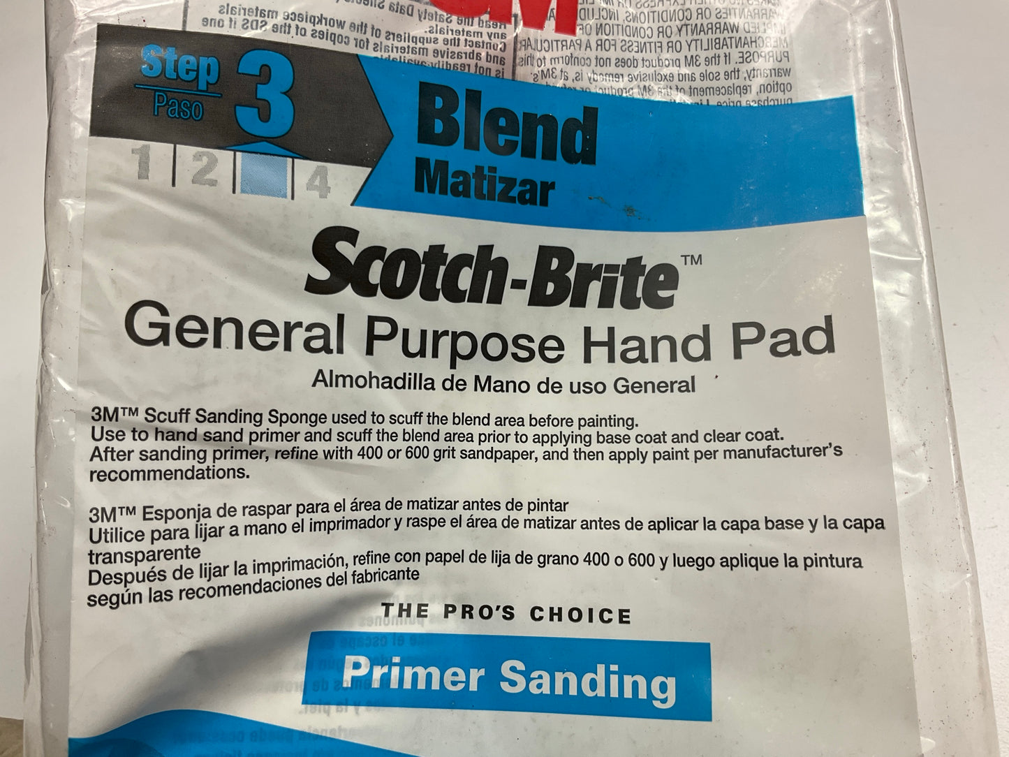 3M 37447 Red Maroon Scotch Brite General Purpose Hand Scuff Pad, 3 Pads Per Pack