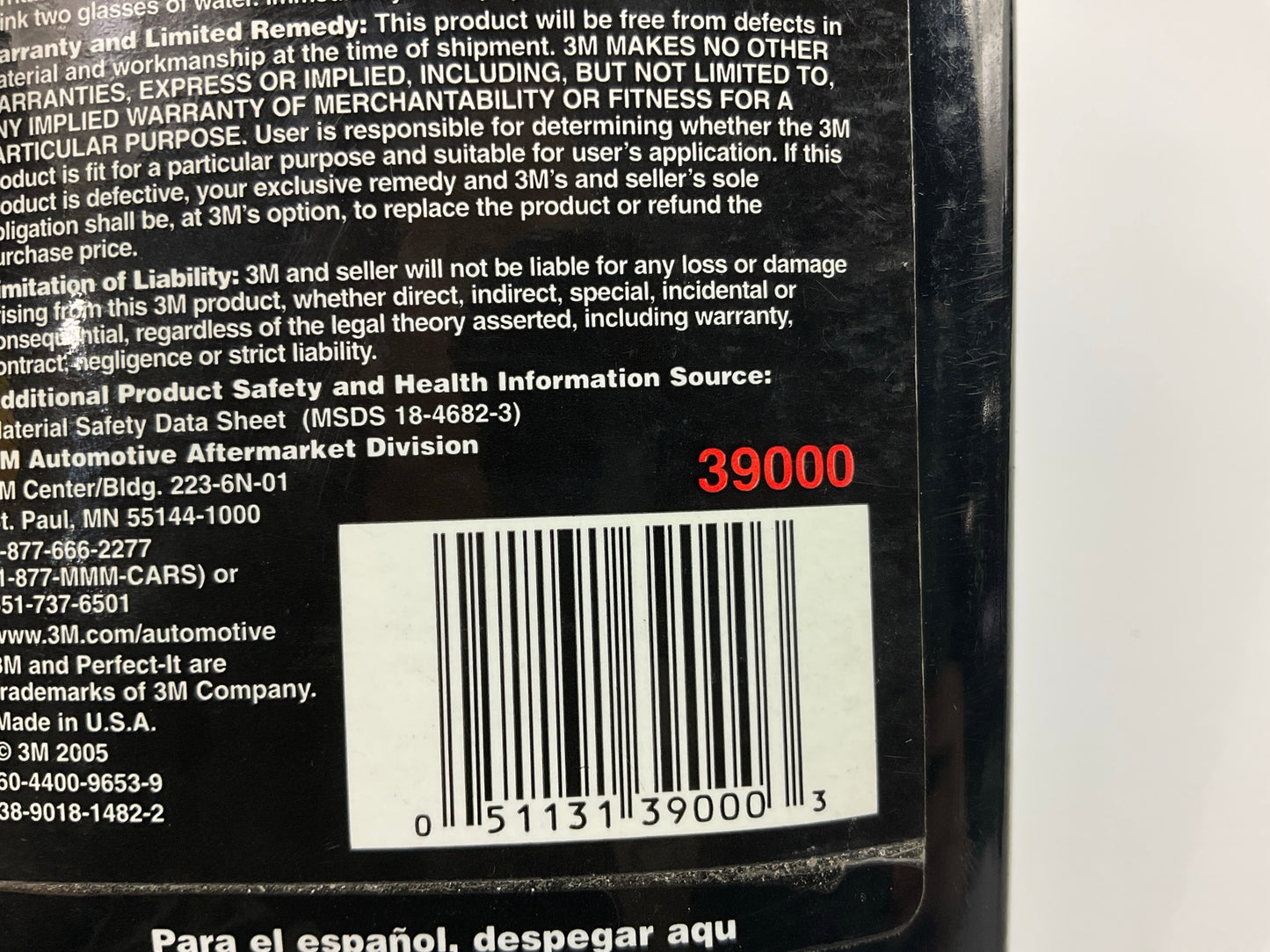 3M 39000 Car Wash Shampoo Soap Concentrate, 16 Oz