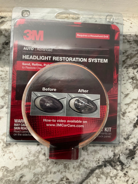 3M 39008 Headlight Lens Restorer Restoration System Kit Buffing Polish Plastic