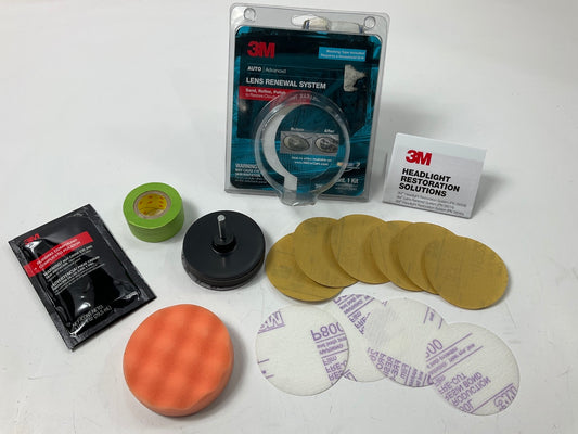 3M 39014 Auto Advanced Headlight Lens Renewal Restoration System Kit