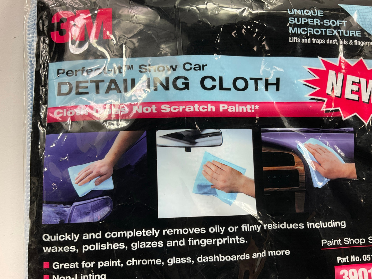 3M 39015 Perfect-It Show Car Detailing Towel - Blue Cloth 12'' X 14'' - Pack Of 2