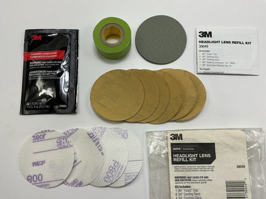 3M 39049 Headlight Headlamp Lens Restoration Refill Kit