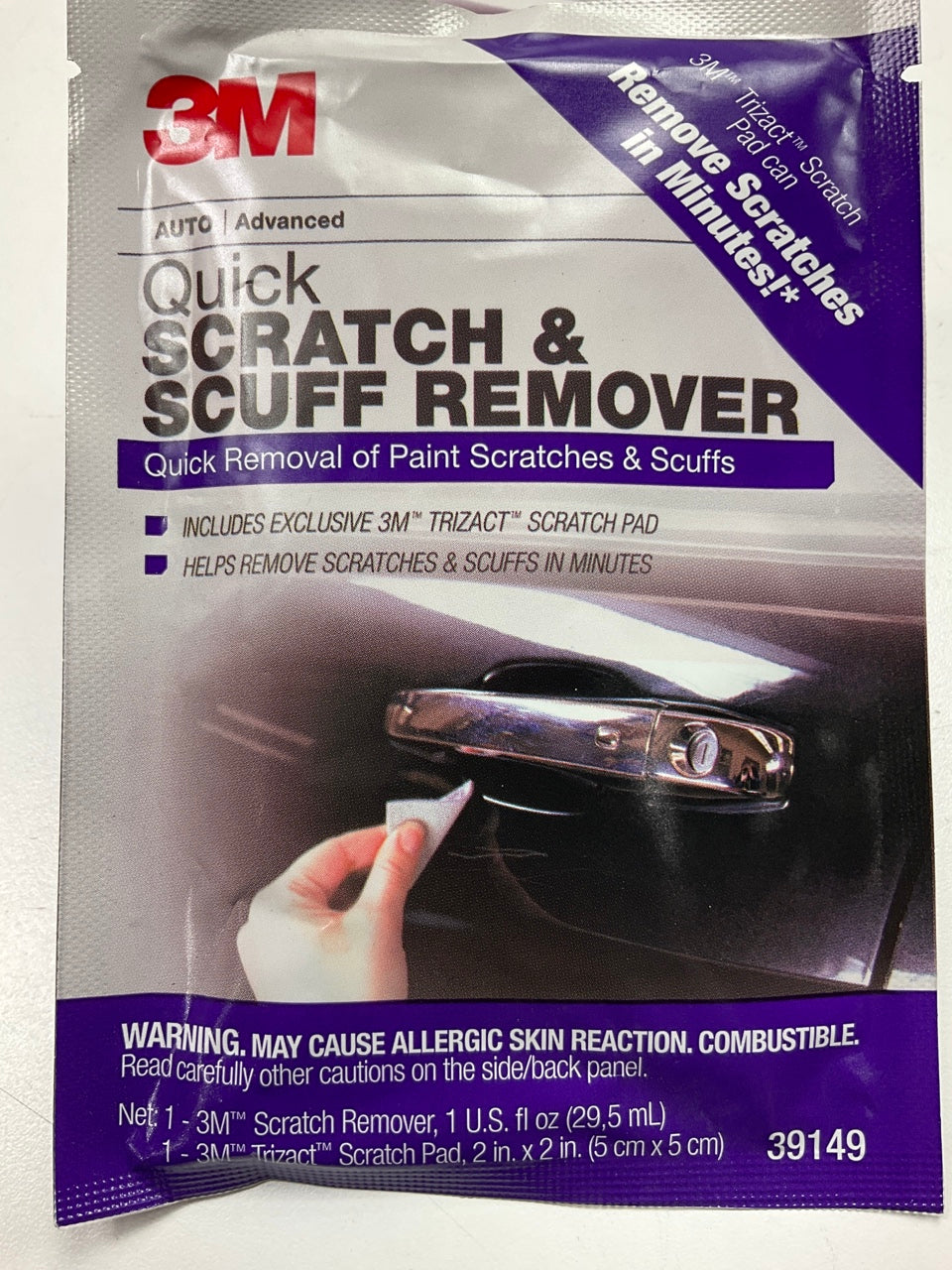 (2) 3M 39149 Quick Scratch & Scuff Remover W/Trizact Scratch Pad 2''X2''