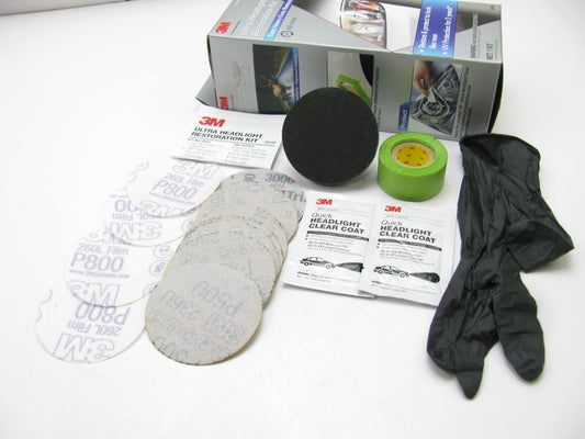 3M 39195 Ultra Headlight Restoration Kit, Easy Heavy-Duty Lamp Restoration
