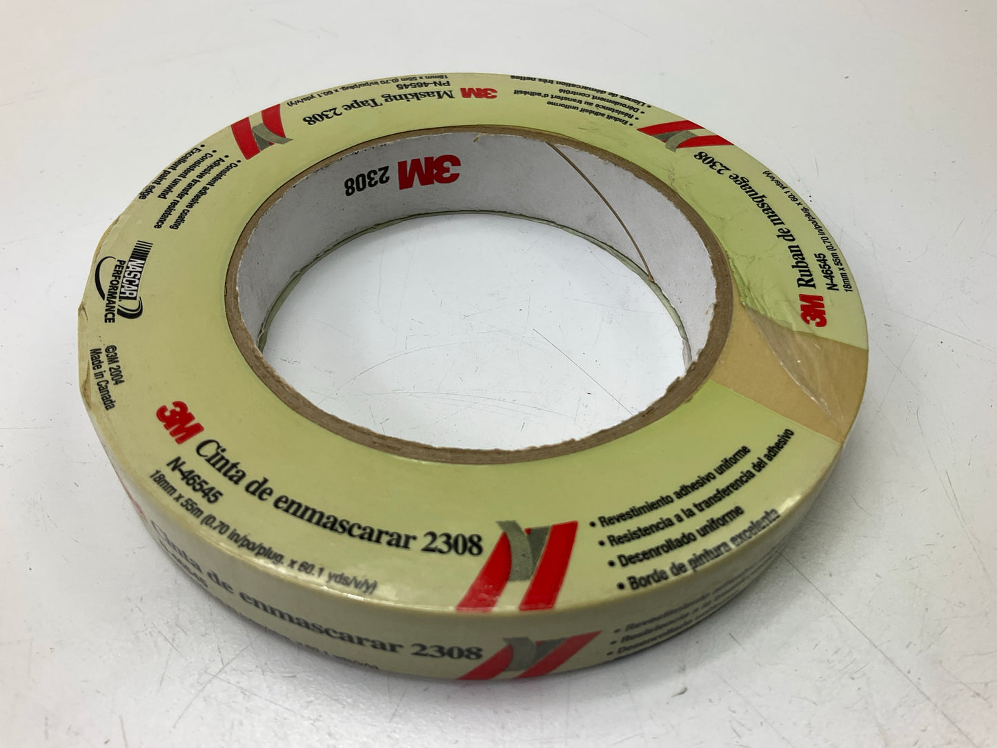 2 Rolls - 3M 46545 Automotive 2308 Masking Tape 18mm X 55 M (0.70'' X 60.1 Yards)