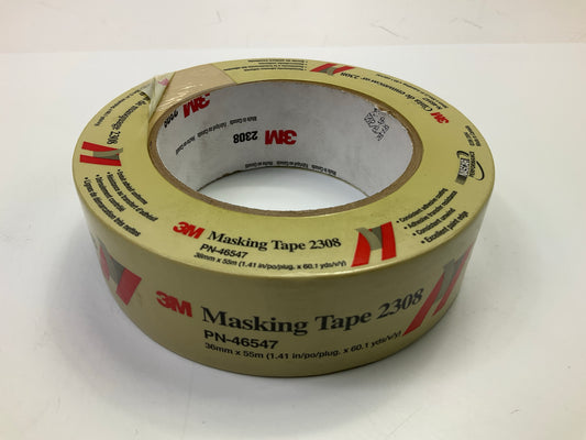 3M 46547 Automotive Masking Tape 2308, Crepe Backed 1.41'' X 60 YARD