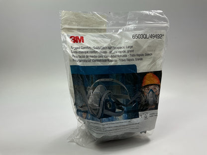 3M 6503QL 49492 Quick Latch Rugged Comfort Half FACE MASK Reusable Respirator LG