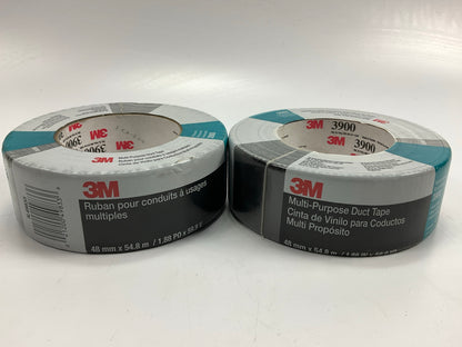 2 Rolls 3M 49833 Black Multi-Purpose Duct Tape; 48mm X 54.8m / 1.88'' X 60 Yard