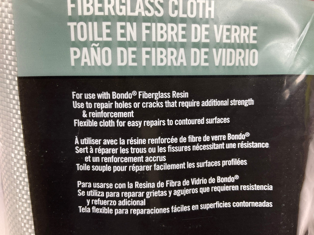 Bondo 499 Fiberglass Cloth, 8 Sq Ft, Bag, White 46-1/2'' X 25'' - PACK OF 5