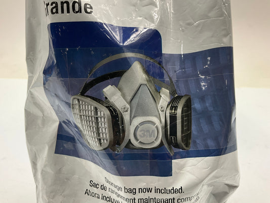 02/26 3M 5301 Half Facepiece Disposable Organic Vapor Respirator Mask, Large