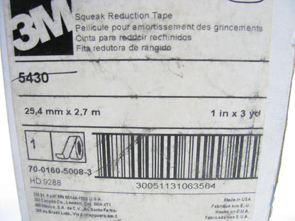 3m 5430 Squeak Reduction Tape Clear - 1'' X 3 Yard