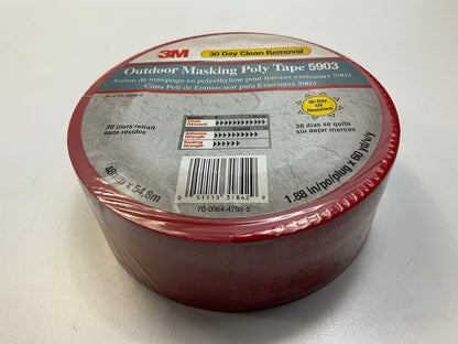 3M 5903 Outdoor Masking Poly Tape Red, 1.88''x60 Yard (48 Mm X 54.8 M) 7.5 Mil