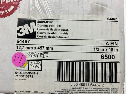 3M 64467 Scotch-Brite Fine Grade Durable Flex Belt 1/2'' X 18'', 14 Pcs Total