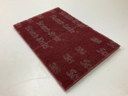 3M 64926 Scotch-Brite Very Fine Grade, 6 In. X 9 In. Hand Pads, Maroon (20/Pack)
