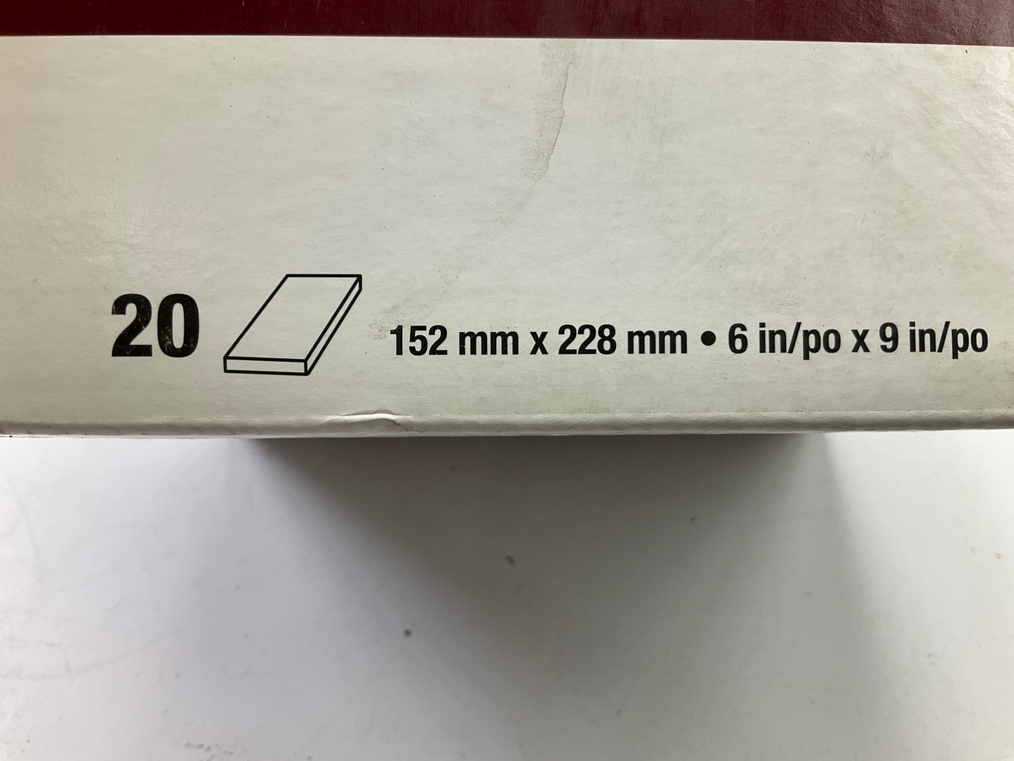 3M 64926 Scotch-Brite Very Fine Grade, 6 In. X 9 In. Hand Pads, Maroon (20/Pack)