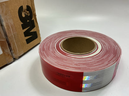 3M 67535 Diamond Grade Conspicuity Red/White Reflective Tape, 2'' X 150 Feet