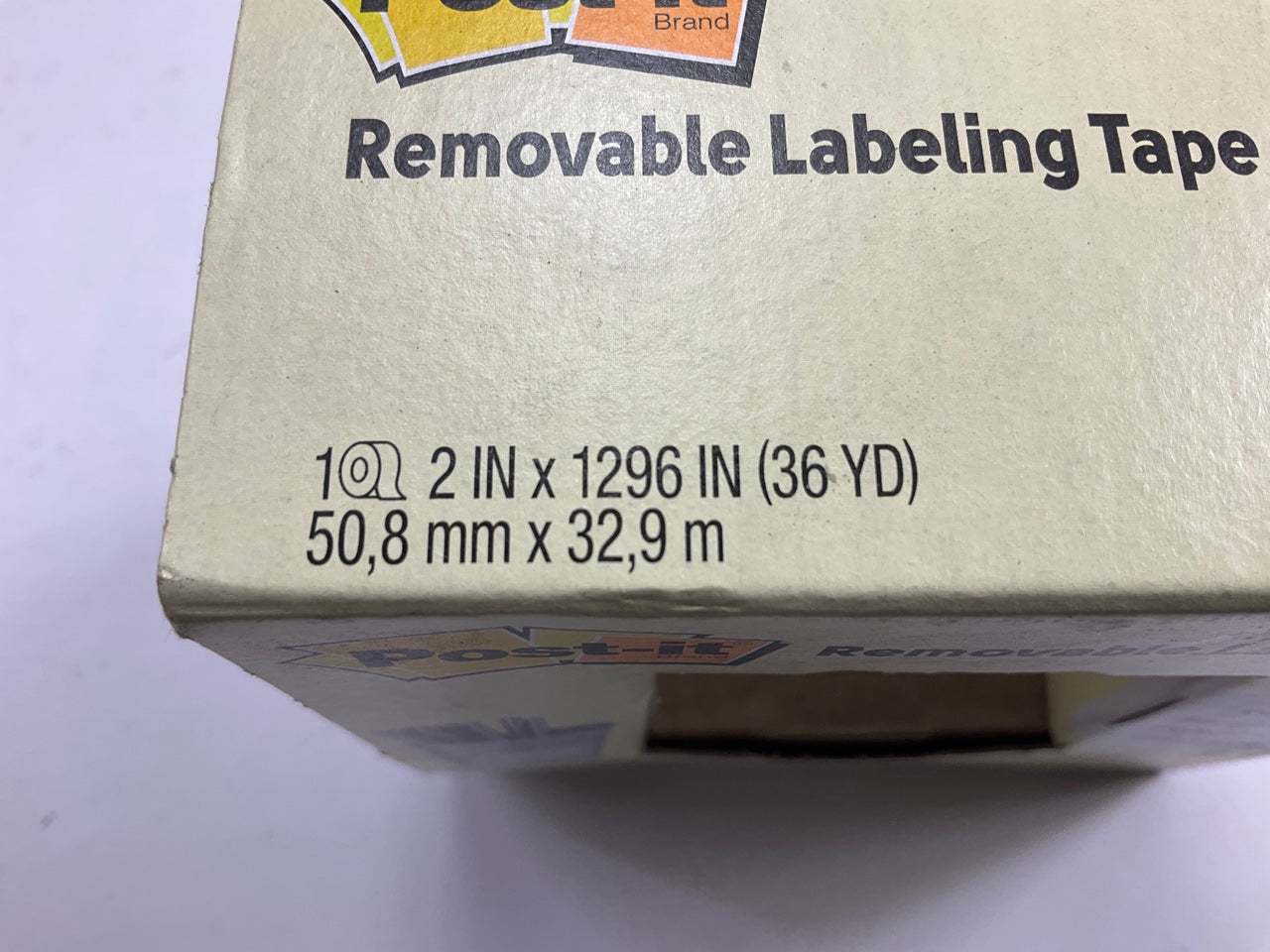3M Scotch Post It 695 White Removable Labeling Tape 2'' X 36 Yd 1 Roll