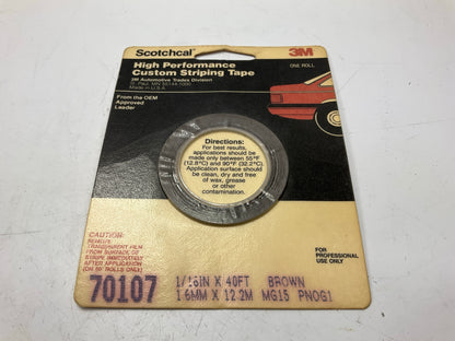 3M 70107 Pinstripe Striping Tape - 1/16'' X 40' Brown Stripe Tape