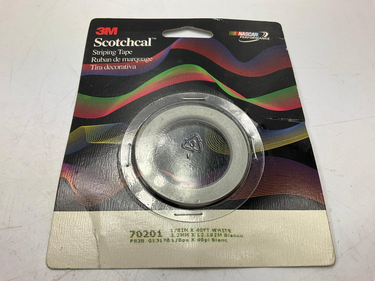 3M 70201 Scotchcal Striping Stripe Tape White, 1/8 In X 40 Feet