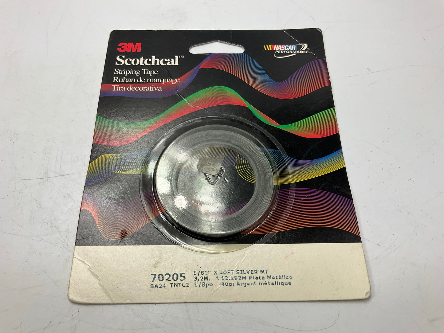 3M 70205 Pinstripe Striping Tape - 1/8'' X 40' Silver Metallic Stripe Tape