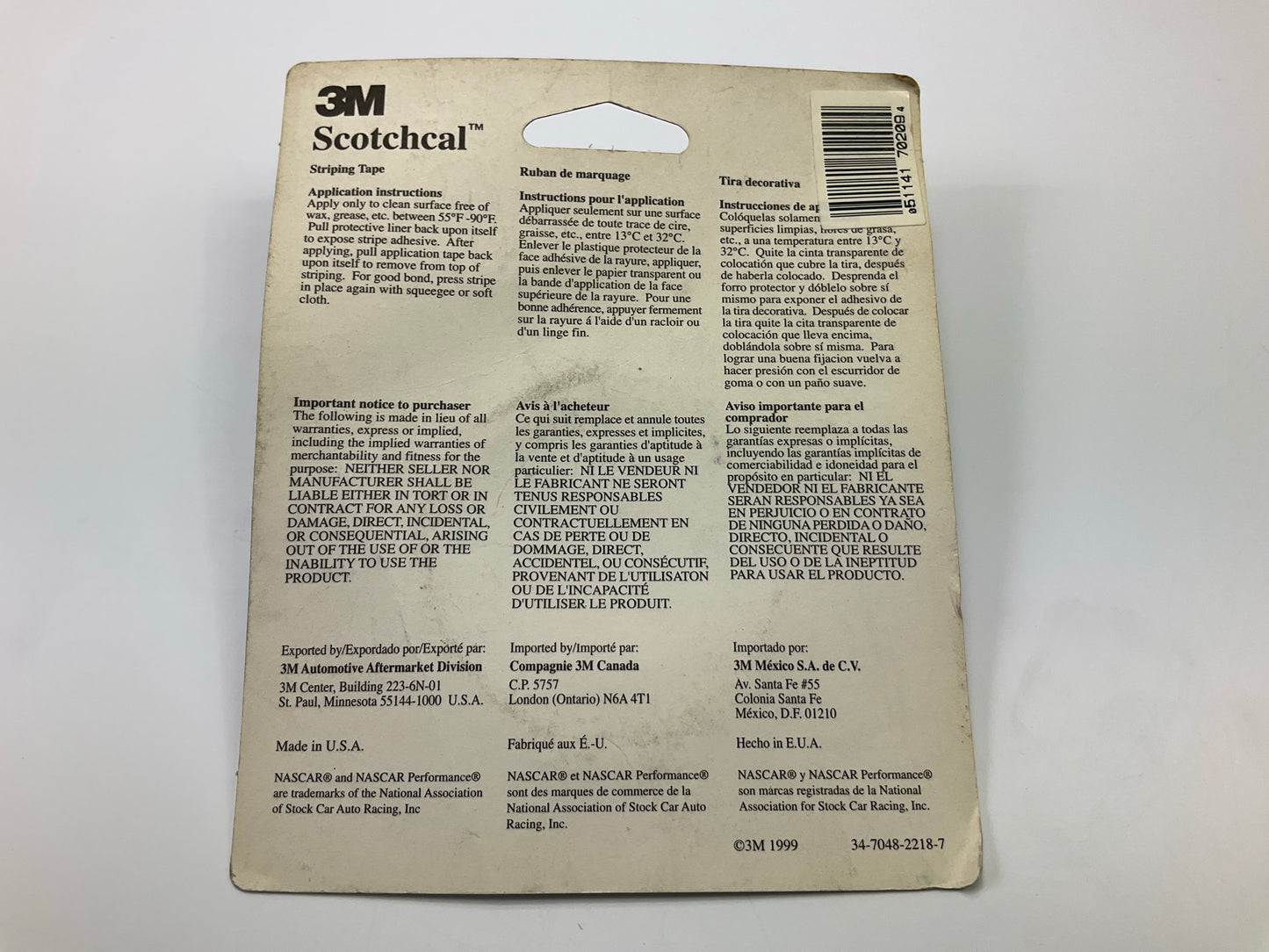 3M 70209 Pinstripe Automotive Stripe Striping Tape 1/8'' X 40 Ft Dark Blue