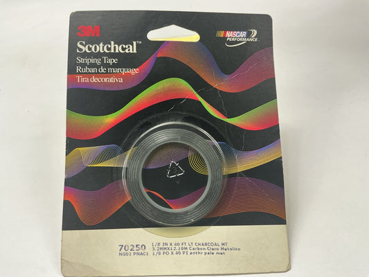 3M 70250 Pinstripe Striping Stripe Tape, Charcoal Metallic, 1/4'' X 40 Feet
