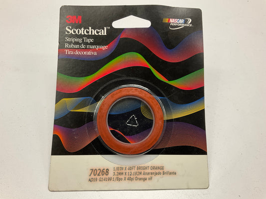 3M 70268 Pinstripe Striping Tape, Bright Orange - 1/8 In Width X 40 Ft Length