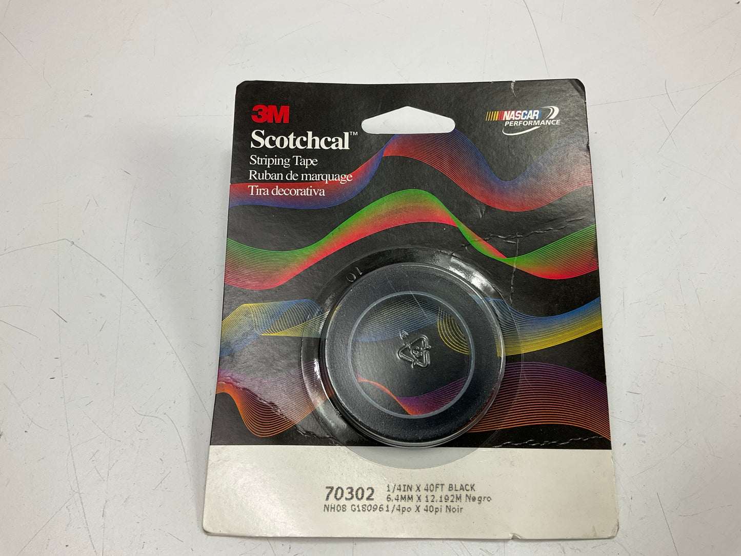 3M 70302 Pinstripe Striping Tape, Black, 1/4 In X 40 Feet
