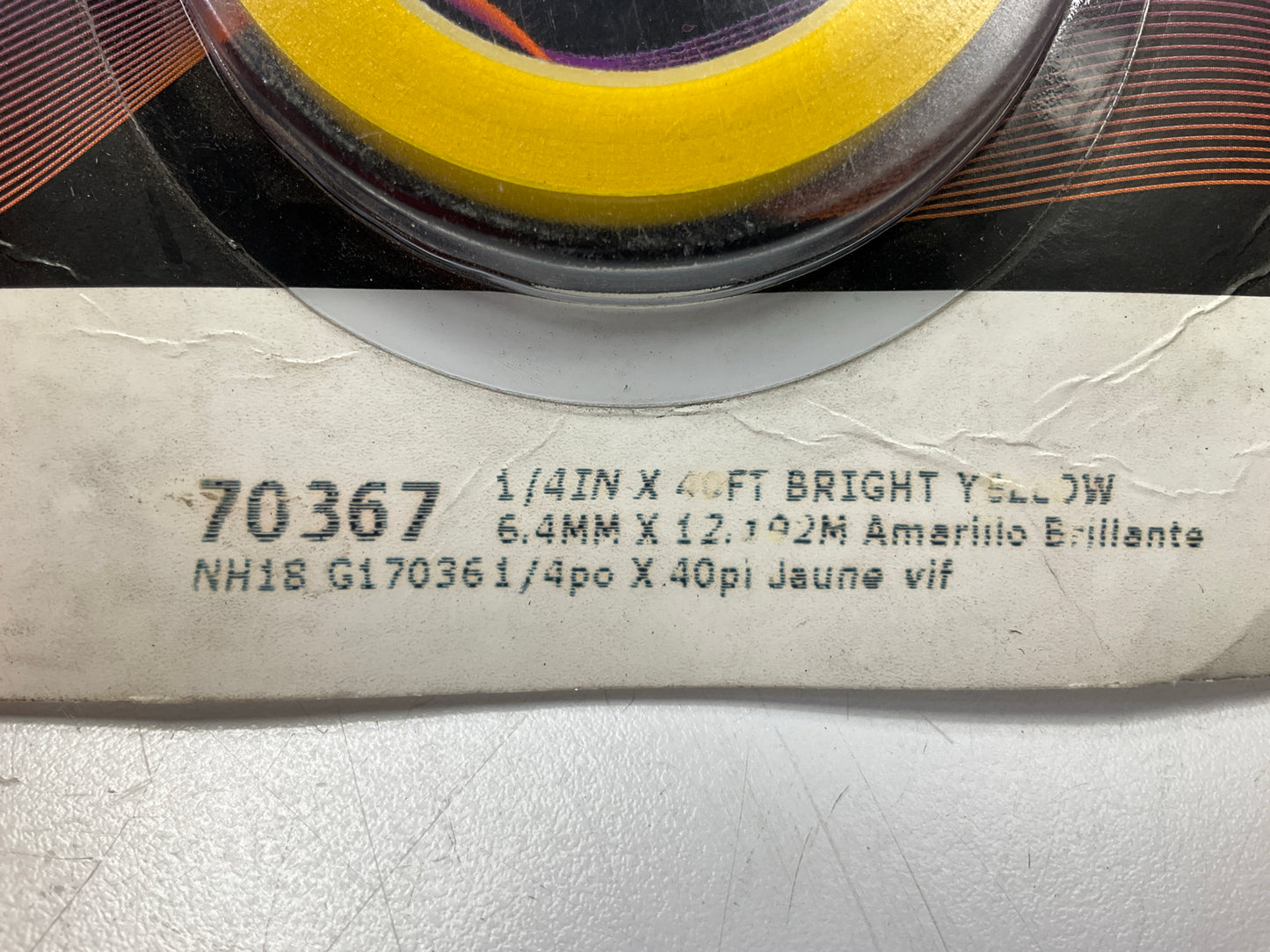 3M 70367 Pinstripe Striping Tape - 1/4'' X 40' Bright Yellow