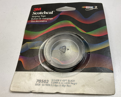 3M 70502 Pinstripe Auto Stripe Striping Tape, 3/16'' X 40 Feet, Black