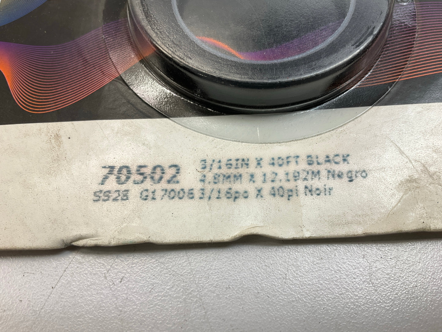 3M 70502 Pinstripe Auto Stripe Striping Tape, 3/16'' X 40 Feet, Black