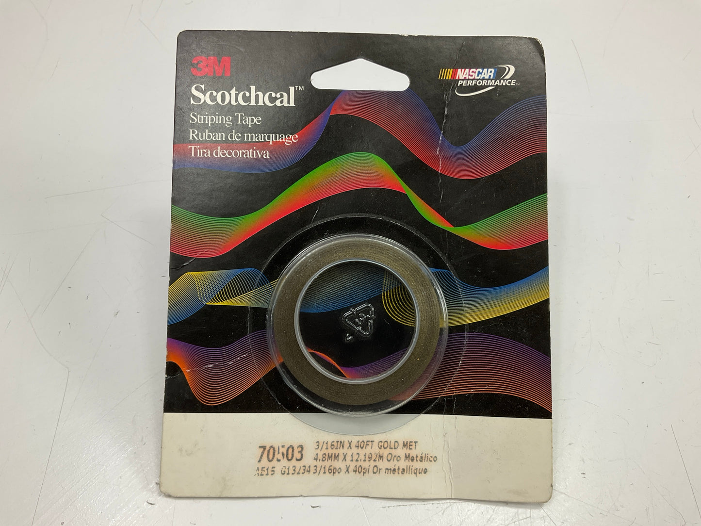 3M 70503 Pinstripe Striping Tape, 3/16'' X 40 Feet, Gold Metallic
