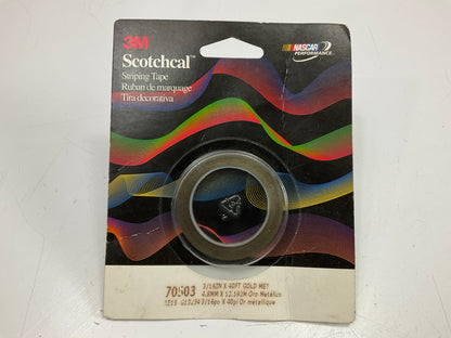 3M 70503 Pinstripe Striping Tape, 3/16'' X 40 Feet, Gold Metallic