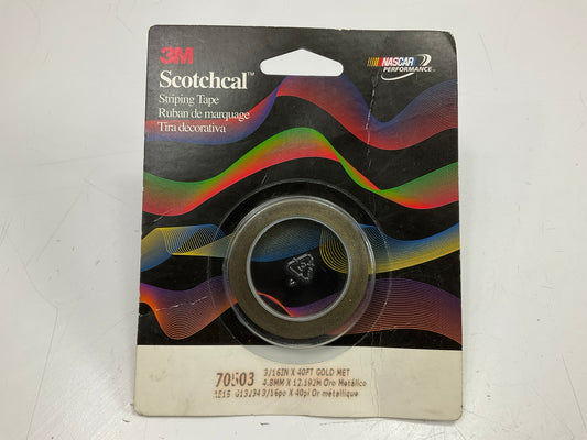 3M 70503 Pinstripe Striping Tape, 3/16'' X 40 Feet, Gold Metallic
