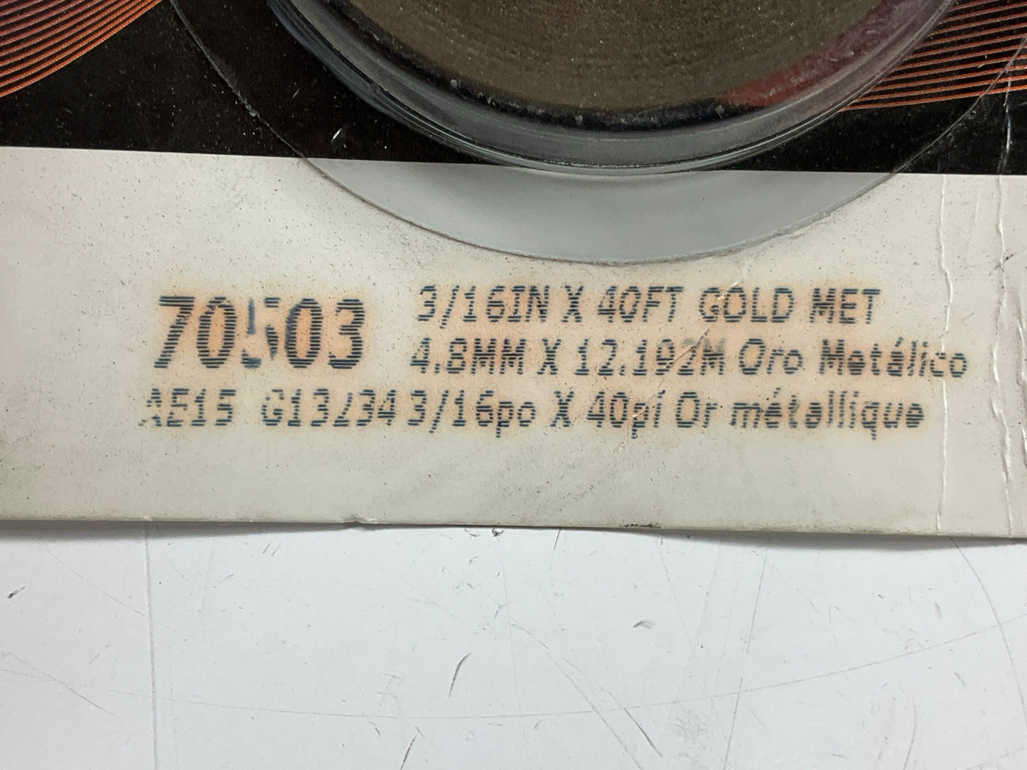 3M 70503 Pinstripe Striping Tape, 3/16'' X 40 Feet, Gold Metallic
