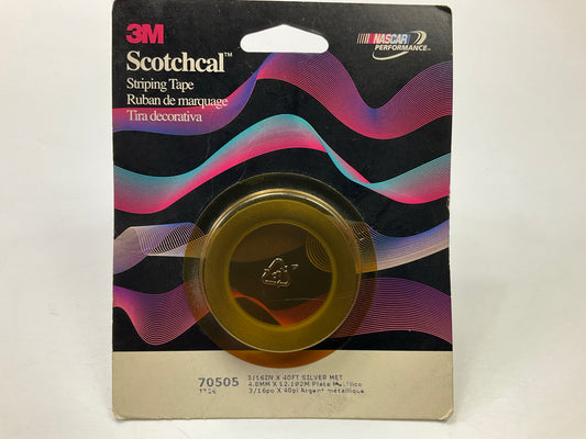 3M 70505 Pinstripe Striping Tape 3/16''  X 40 Feet, Silver Metallic Stripe Tape