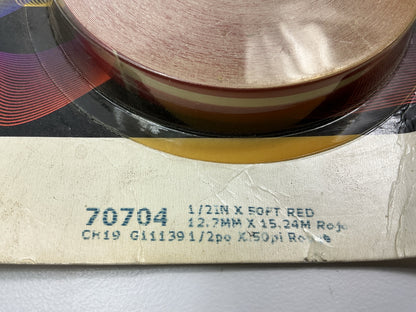 3M 70704 Pinstripe Striping Tape, 1/2'' X 50' Feet Long, Red