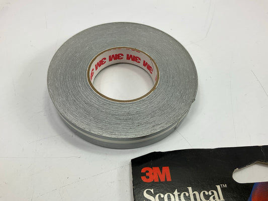 OPENED 3M 70705 Pinstripe Striping Tape 1/2''x50' Silver Metallic Stripe Tape