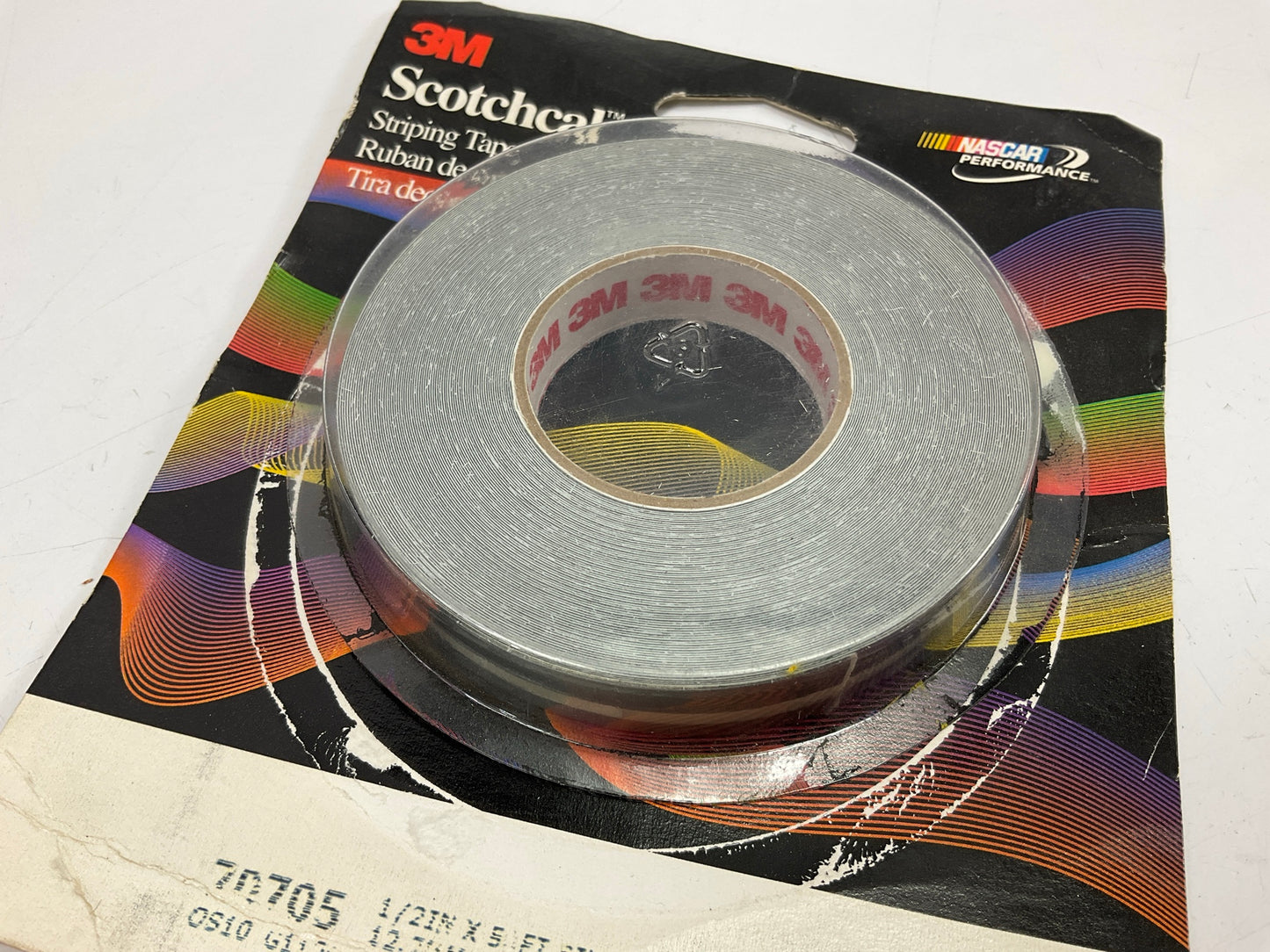 OPENED 3M 70705 Pinstripe Striping Tape 1/2''x50' Silver Metallic Stripe Tape