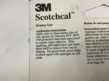3M 70705 Pinstripe Striping Tape 1/2''x50' Silver Metallic Scotchcal Stripe Tape