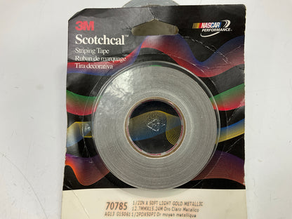 3M 70785 Pinstripe Auto Stripe Striping Tape, 1/2''X50' Light Gold Metallic