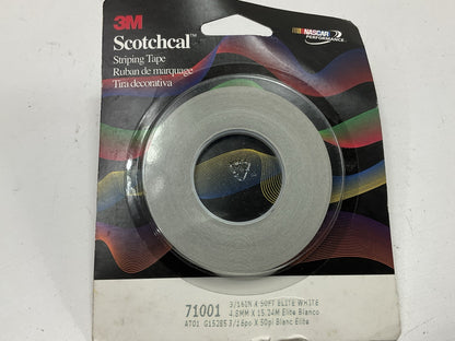 3M 71001 Pinstripe Striping Tape Auto Stripe Tape - 3/16''x50', Elite White